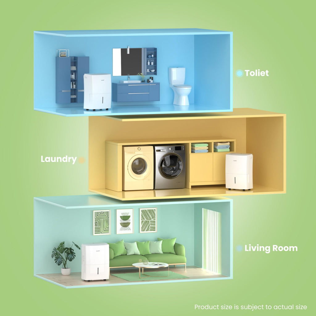 Comfee Luftentfeuchter 16L,Raumgröße ca. 80m³(32m²),Smart modu,Timer 24H,Wassertank 3L,APP-fähig, Weiß, MDDF-16DEN7-WF
