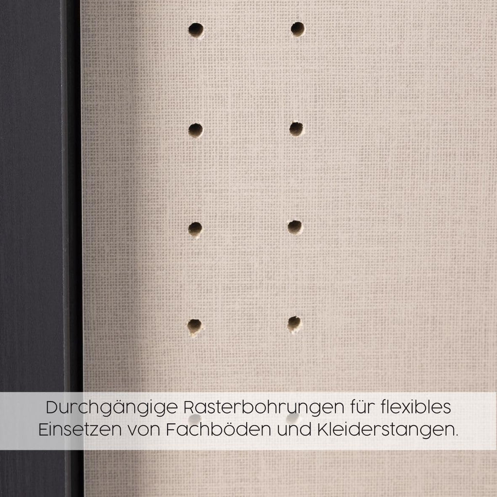 Rauch Möbel Celle Kleiderschrank Weiß Hochglanz, 3-türiger Drehtürenschrank mit 6 Schubladen, Kleiderschrank für Schlafzimmer