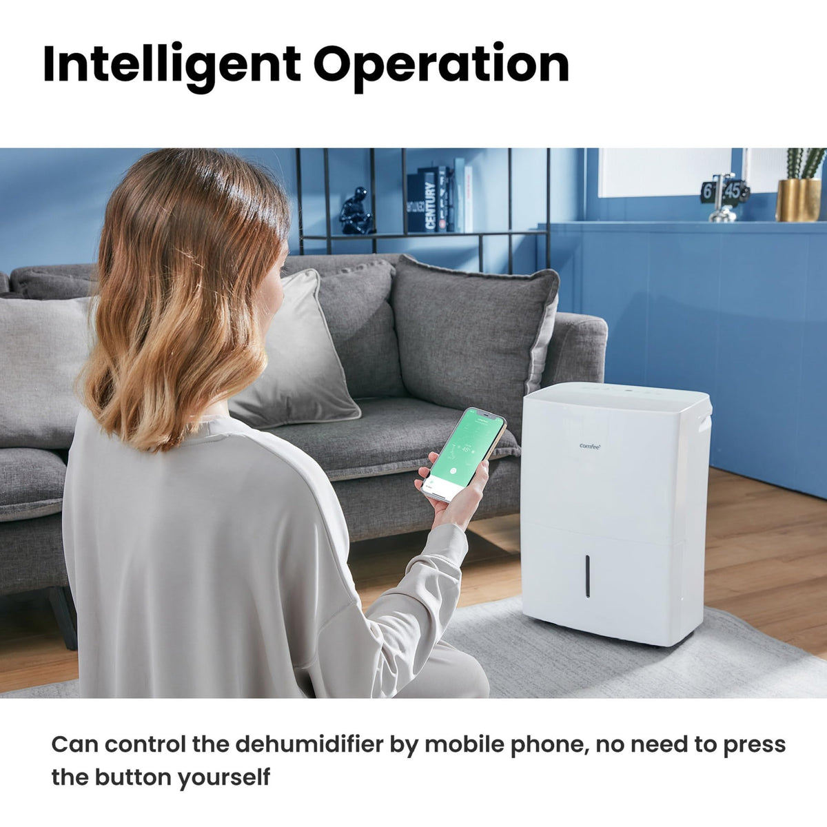 Comfee Luftentfeuchter 16L,Raumgröße ca. 80m³(32m²),Smart modu,Timer 24H,Wassertank 3L,APP-fähig, Weiß, MDDF-16DEN7-WF