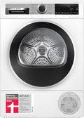 Bosch WQG235D00, Stiftung Warentest GUT (2,2)*, Serie 6, Wärmepumpentrockner 8 kg, Schneller getrocknete Wäsche, Auto Dry, Option Halbe Beladung, Sensitive Drying-System, Selbstreinigender Kondensator