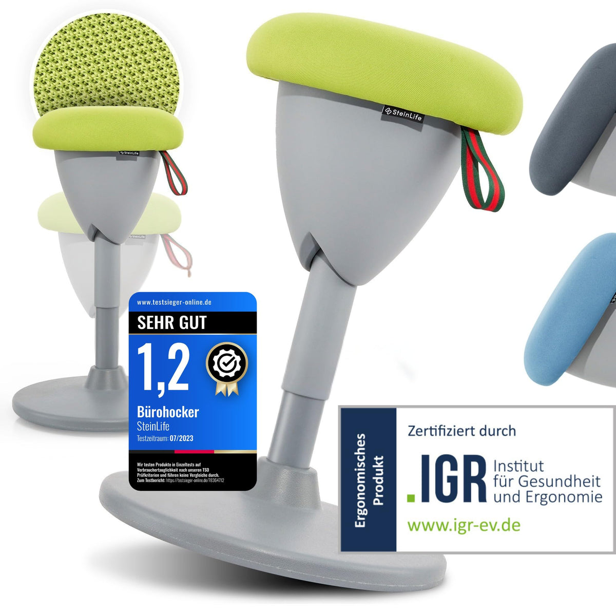 Bürohocker Ergonomisch [TESTSIEGER] Sitzhocker Höhenverstellbar