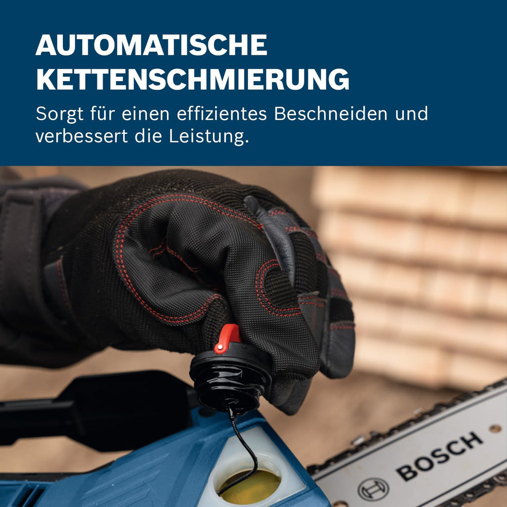 Bosch Professional 18V System Astsäge GKE 18V-20 (bis zu 350 Schnitte pro Akku-Ladung, Schneiden bis 18 cm, bürstenloser Motor, inkl. Schwertschutz 20 cm)