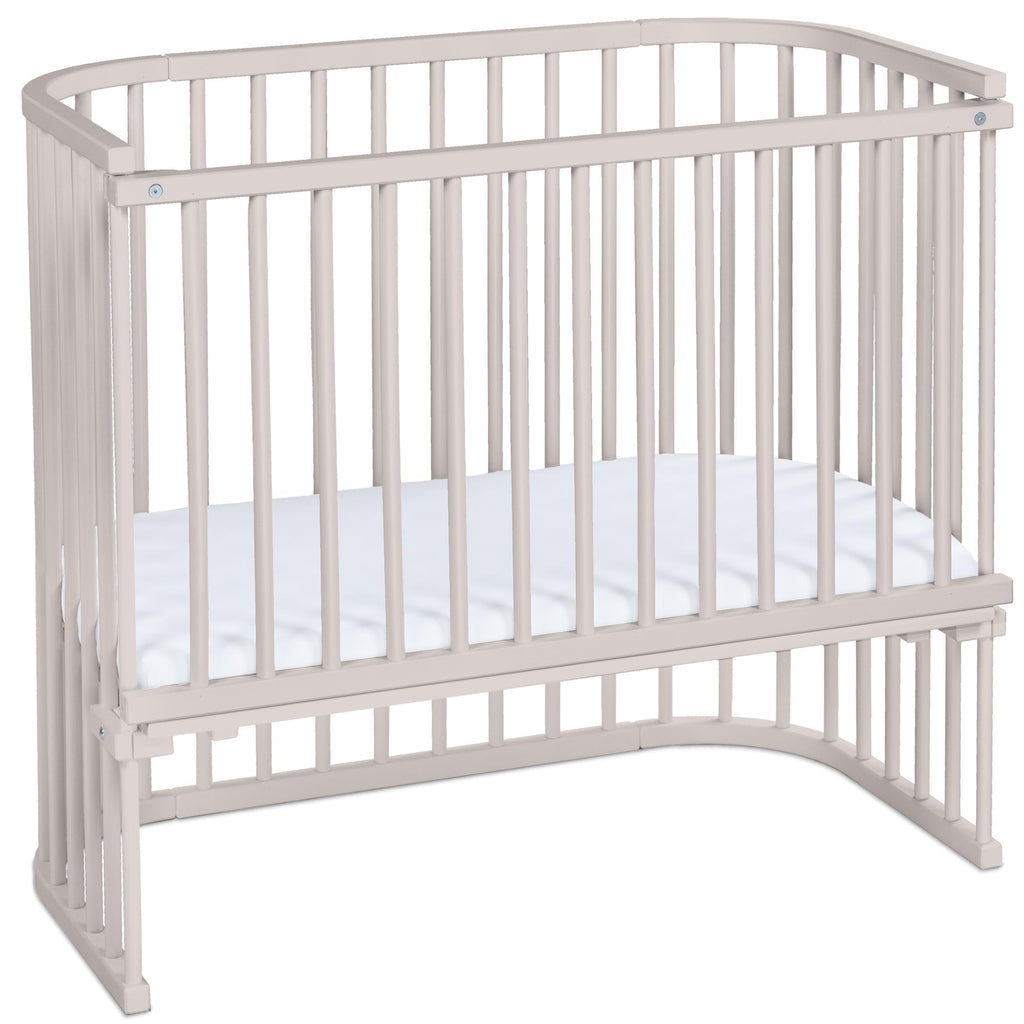 babybay Original Beistellbett aus massivem Buchenholz mit Matratze, höhenverstellbares Babybett für Neugeborene
