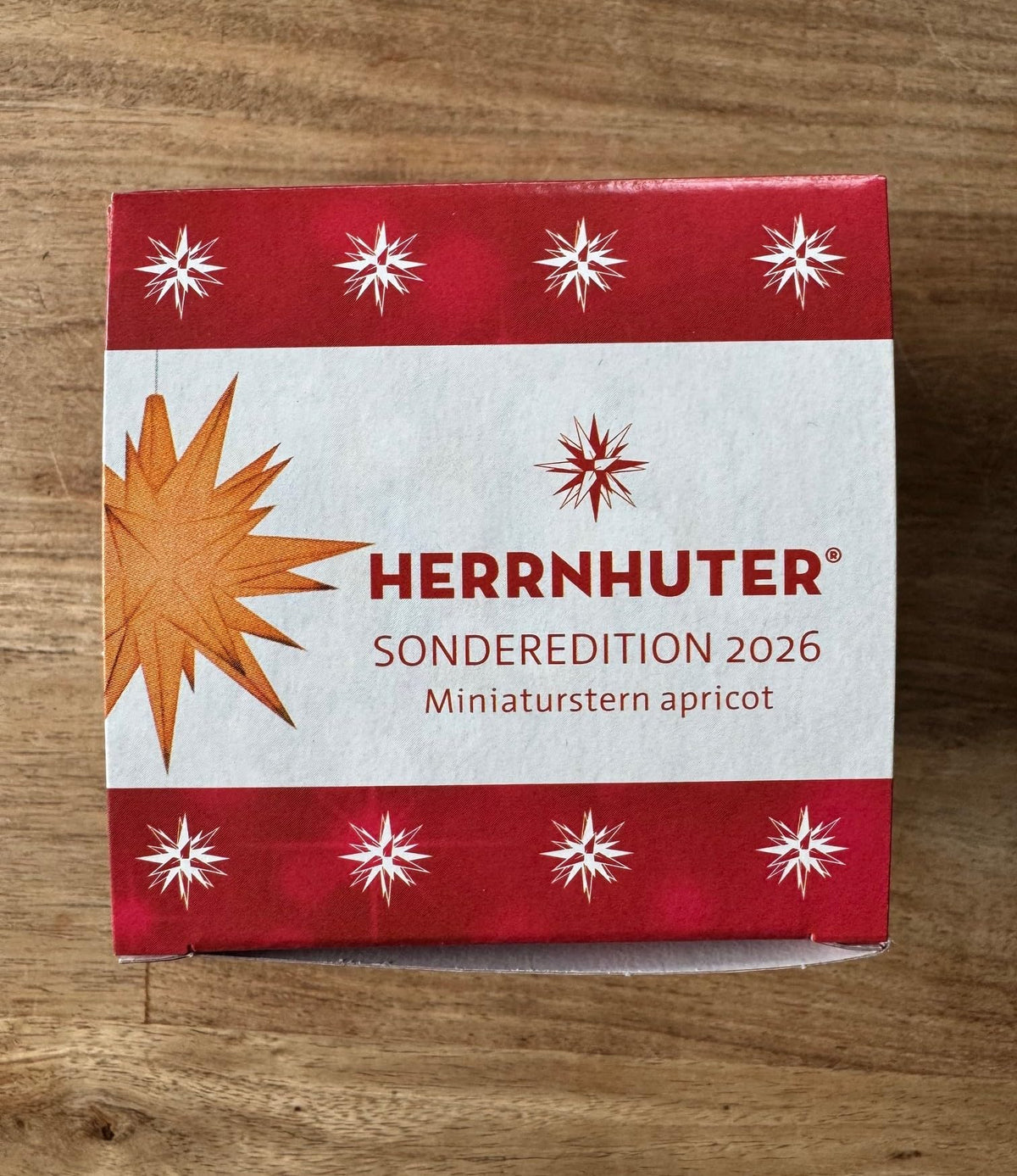 Herrnhuter Sterne Sonderedition 2026 - Miniaturstern apricot - 8cm - indoor - inkl. 3m Kabel - kein Netzteil enthalten