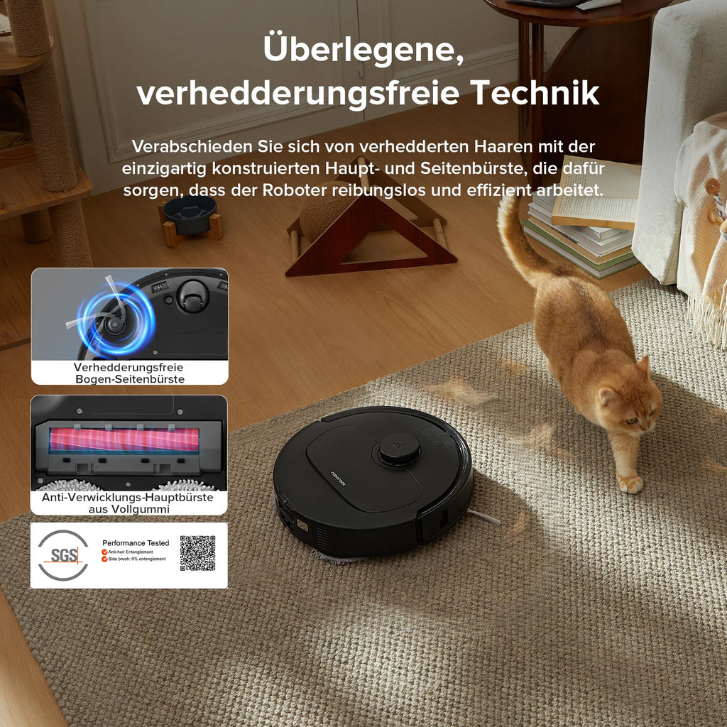 roborock QV 35A Set Saugroboter mit Wischfunktion mit 8.000 Pa Saugkraft