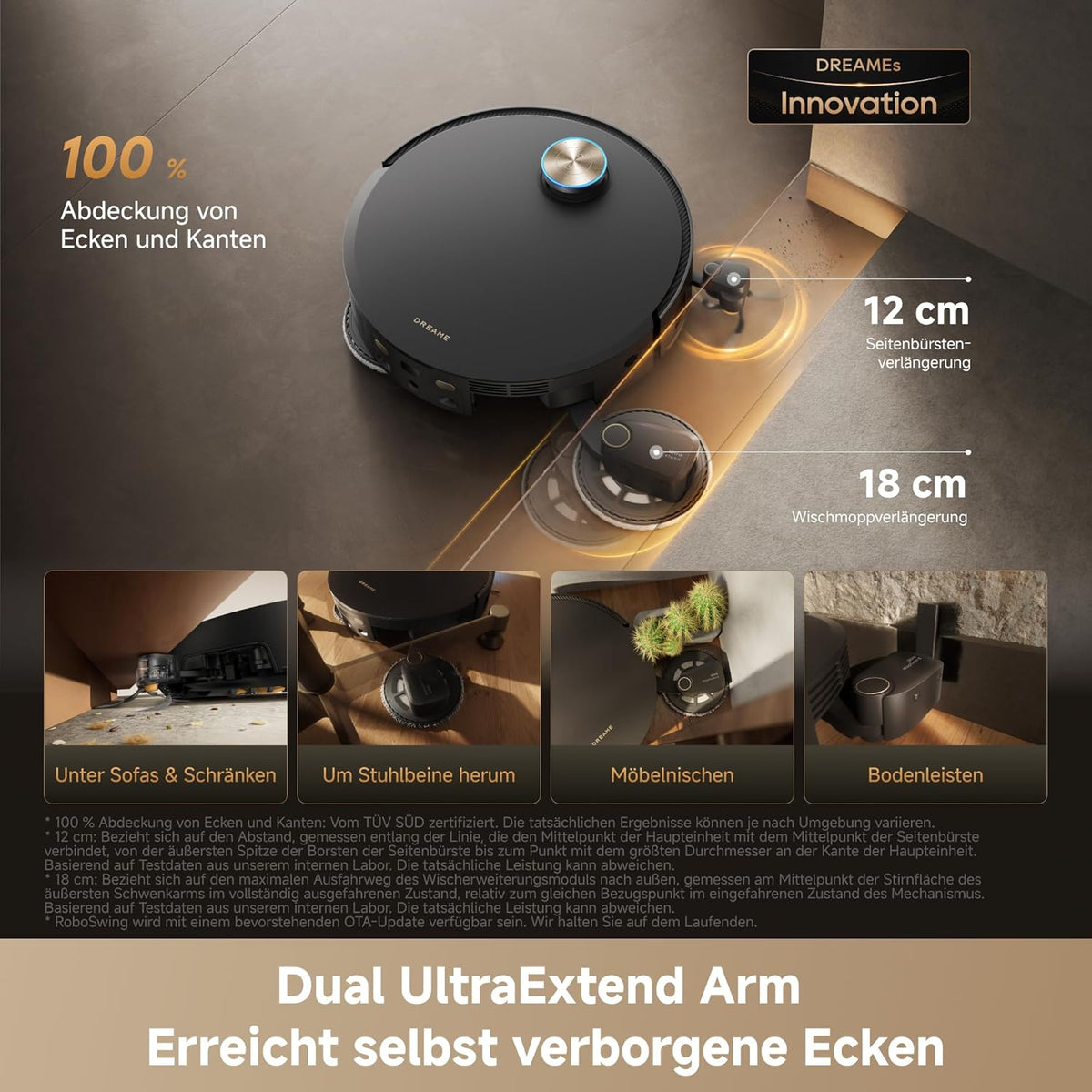 dreame X60 Pro Ultra Complete Saugroboter mit UltraExtend-Armen,42.000Pa