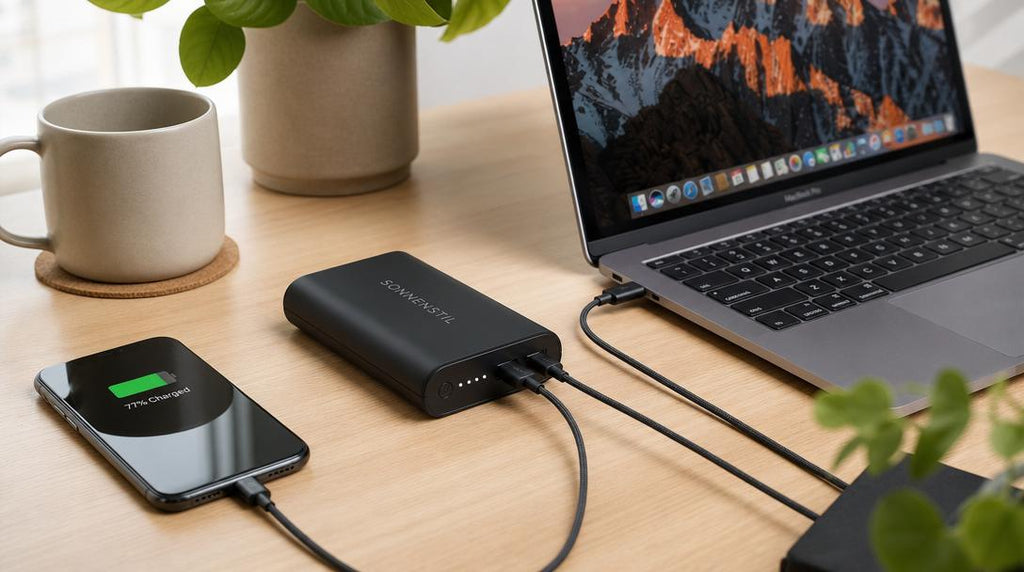 SONNENSTIL Powerbank | Handy & Laptop mit Schnellladung