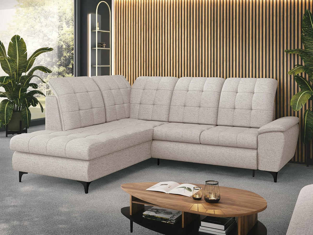 Mirjan24 Ferulk Ecksofa L-Form mit Schlaffunktion & Bettkasten, 4-Sitzer Schlafsofa für Wohnzimmer, modern