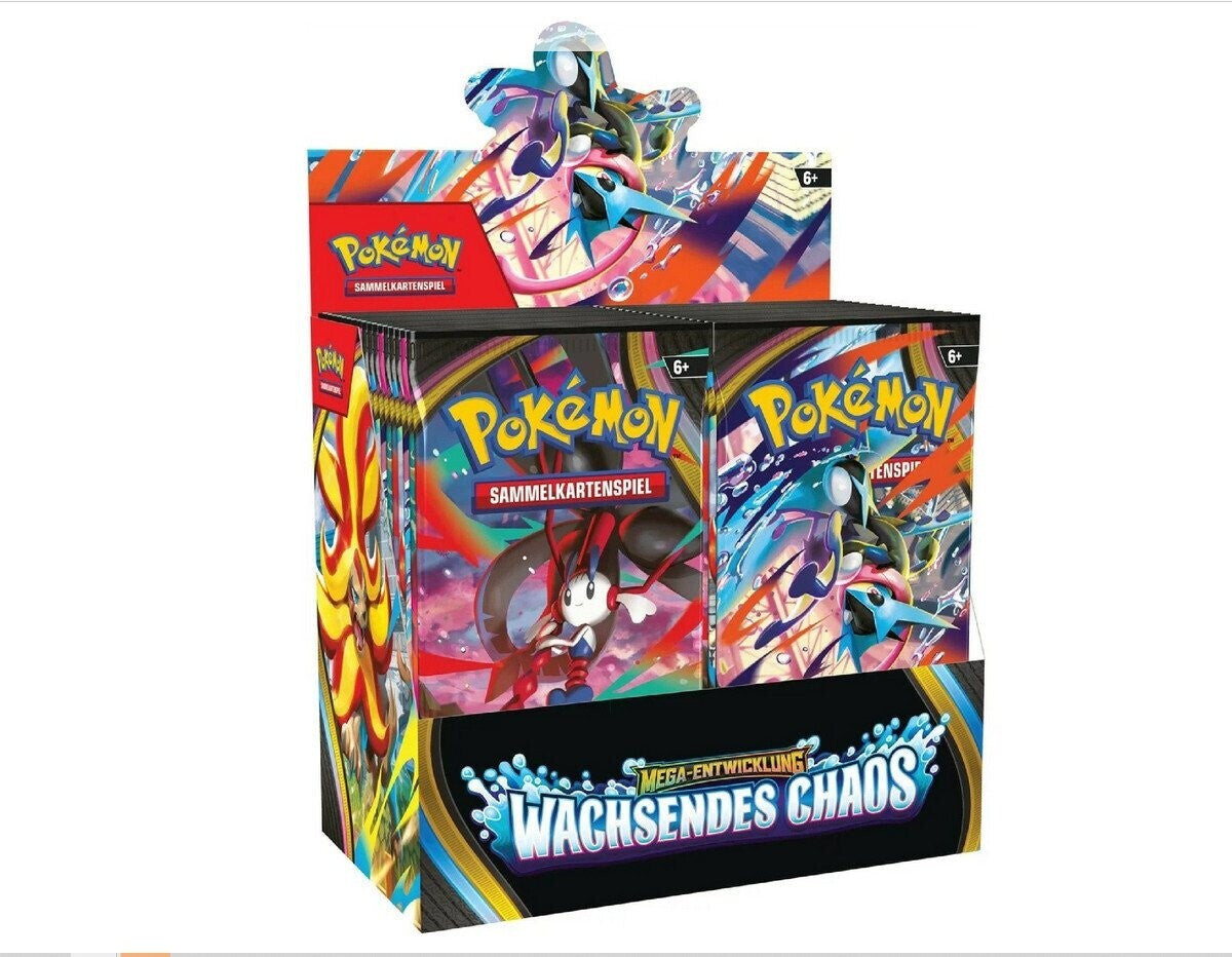 Pokémon Mega-Entwicklung Wachsendes Chaos Booster Display 36 Booster – Deutsch – Original versiegelt