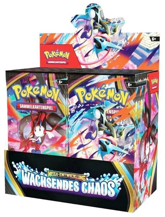 Pokémon Mega-Entwicklung Wachsendes Chaos Booster Display 36 Booster – Deutsch – Original versiegelt